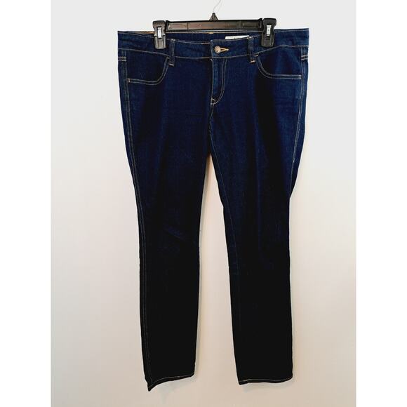 &SQIN Men's Waist Low Leg Slim Dark Wash Jeans In Size 32X32 EUC - Picture 1 of 4